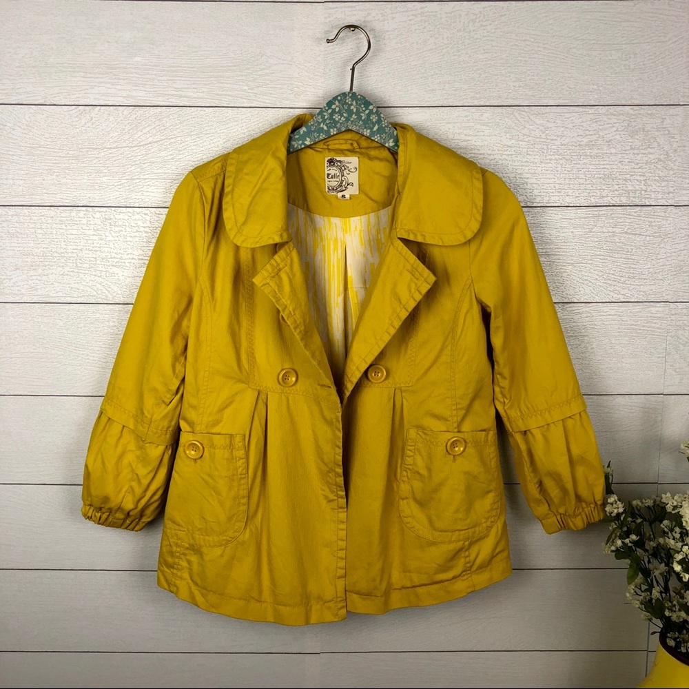 Anthropologie mustard corduroy jacket